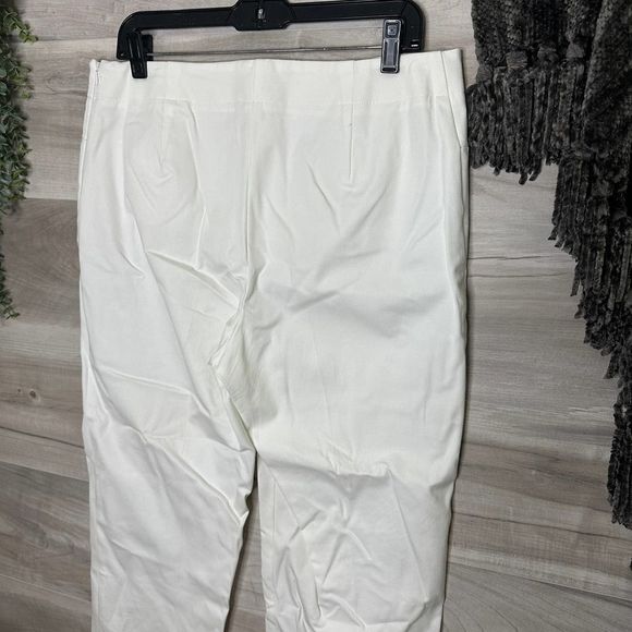 Talbots Womens White Straight Leg Heritage Fit Pants Size 12 - Picture 4 of 6